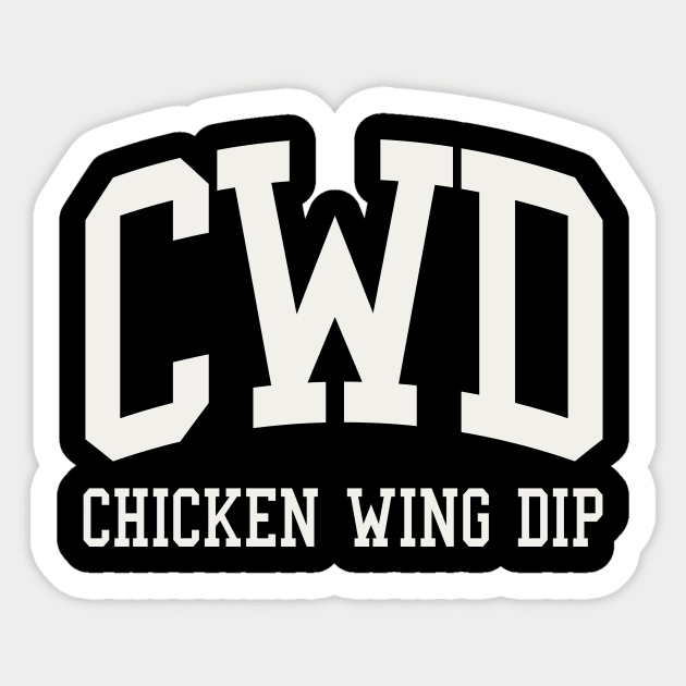 Buffalo Chicken Wing Dip CWD Tailgate Food Sticker by PodDesignShop